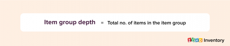 Item group depth - Zoho Inventory