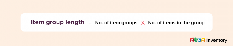  Item group length formula - Zoho Inventory