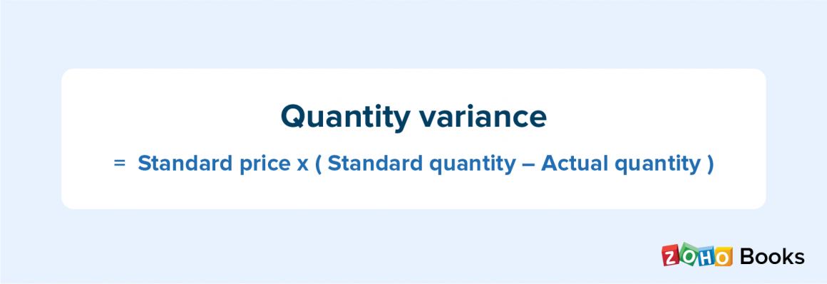 Quantity variance formula