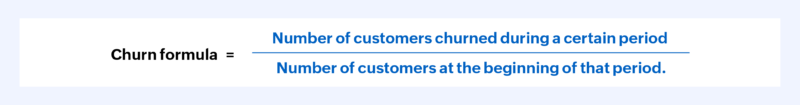 Churn rate formula