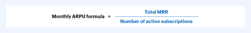 Monthly ARPU formula