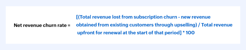 Net revenue churn rate formula