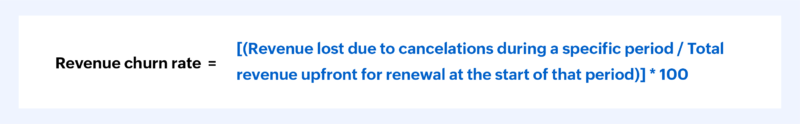 Revenue churn rate formula