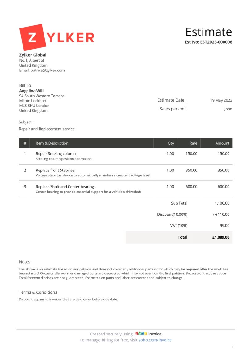 How To Create A Professional Estimates